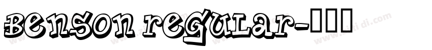 Benson Regular字体转换